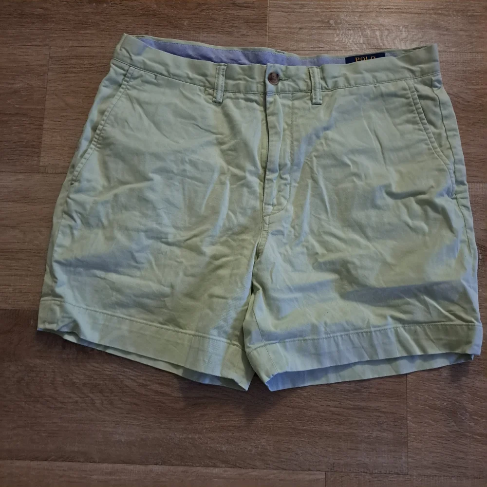 Polo by Ralph Lauren Mint Green Cotton Chino Men's Shorts Size 33